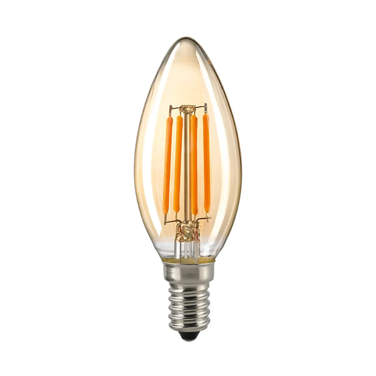 Online LED Filament Kerze E14 Gold, 2,2 W, 2400 K, dimmbar E14|Led-Lampen