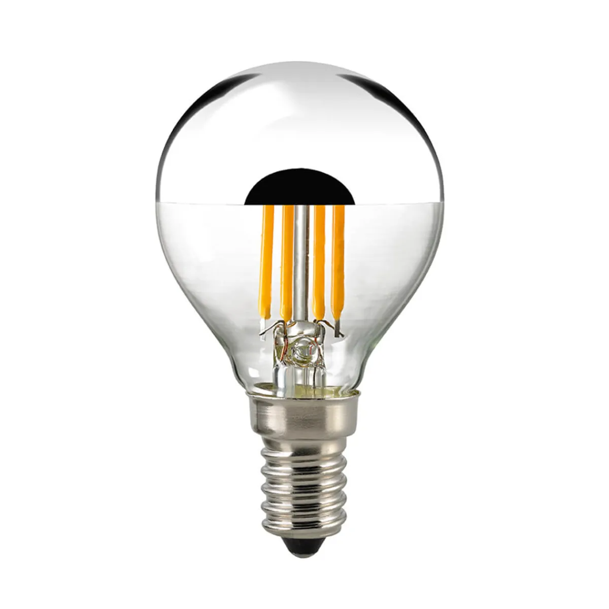 Online LED Filament Kopfspiegellampe E14 Silber, 4,5 W, 2700 K, dimmbar E14|Led-Lampen