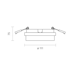 Sale Nivo LED Decken-Einbauleuchte, schwenkbar, Ø: 11,1 cm Museen/Showrooms|Strahler