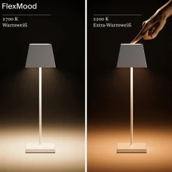 Discount Nuindie LED Akkuleuchte, Flex-Mood, eckig Terrassen|Dekorative Leuchten