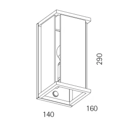 Nulatern Außenwandleuchte Terrassen|Hauseingänge