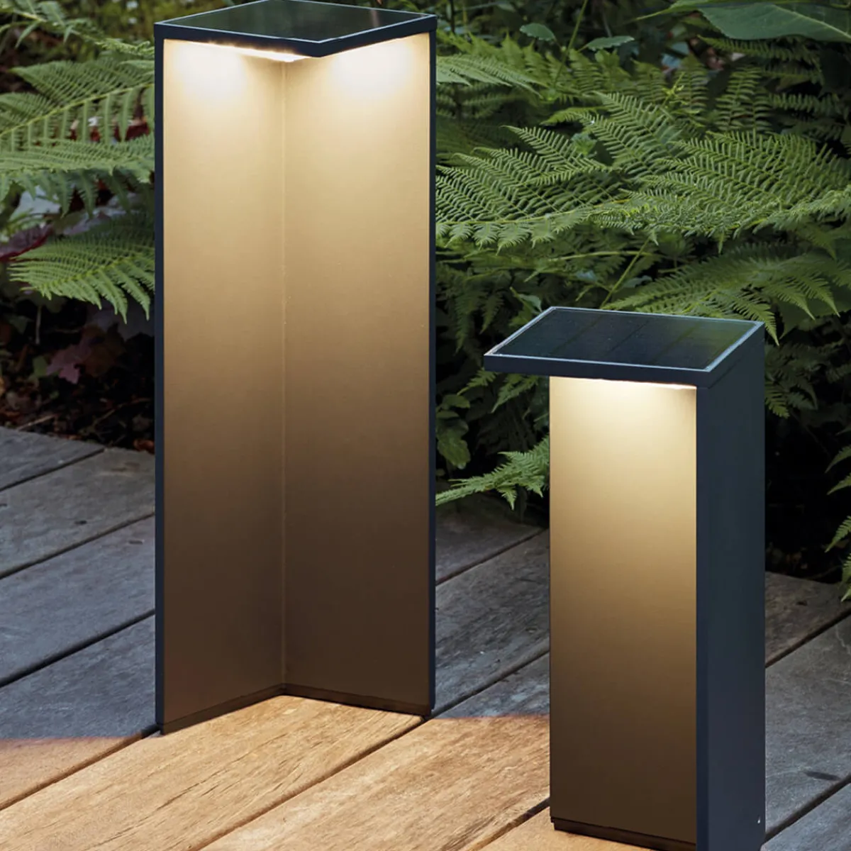 Nusolar LED Akku-Solarleuchte Terrassen|Stehleuchten