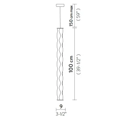 Outlet Hugo LED Suspension Vertical Hotellerie|Wohnzimmer