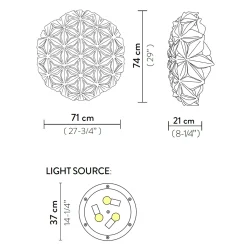 Clearance La Vie Ceiling / Wall Large Flur|Wandleuchten