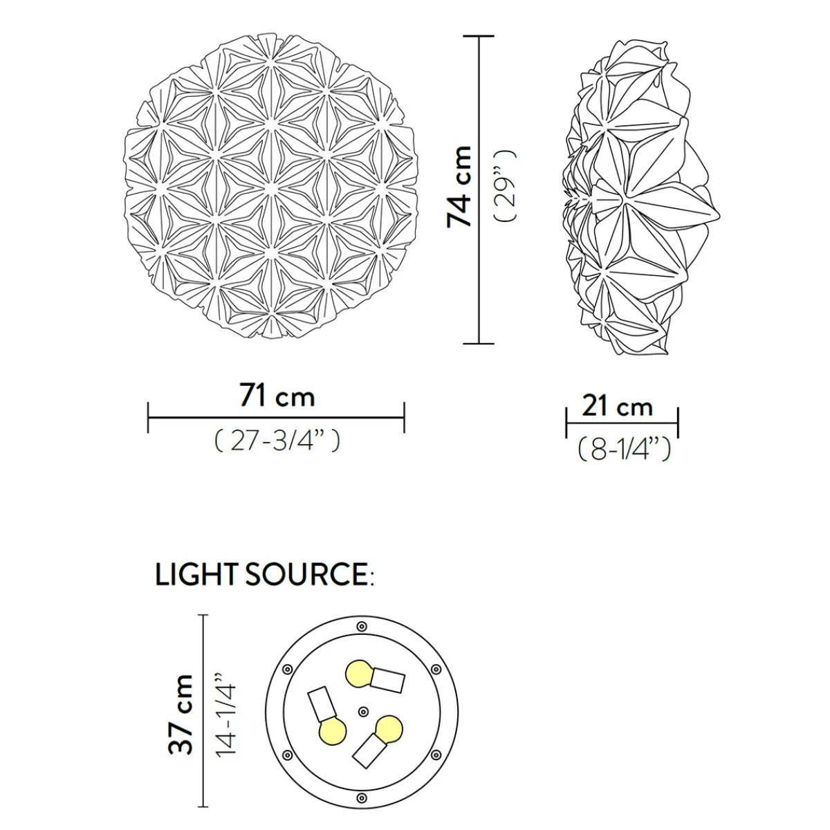 Clearance La Vie Ceiling / Wall Large Flur|Wandleuchten