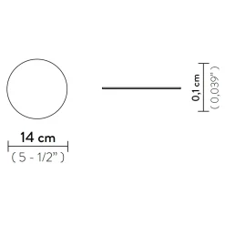 New Magnetische Metallscheibe für LaFleur Battery, Ø: 14 cm Leuchtenzubehör