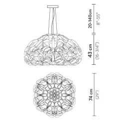 Hot Quantica 75 Suspension Schlafzimmer|Essbereiche