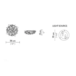 Clearance Veli Foliage Ceiling / Wall Mini Wohnzimmer|Schlafzimmer