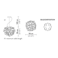 Hot Veli Foliage Suspension Large Essbereiche|Pendelleuchten