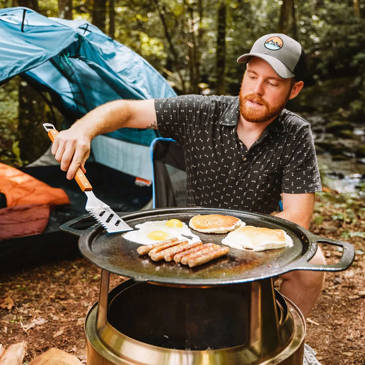 Hot Bonfire Gusseisen-Plancha mit Aufsatz Feuerkörbe & Feuerschalen|Grills & Pizzaöfen