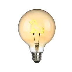 Outlet Dog LED Filament Globelampe E27 Amber, 1,5 W, 2000 K E27|Dekorative Leuchtmittel