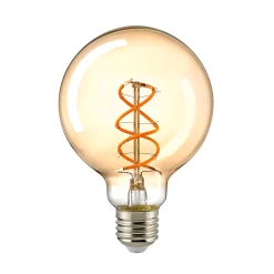 Outlet LED Filament Globelampe Curved E27 Gold, 4 W, 1800 K, dimmbar E27|Dekorative Leuchtmittel