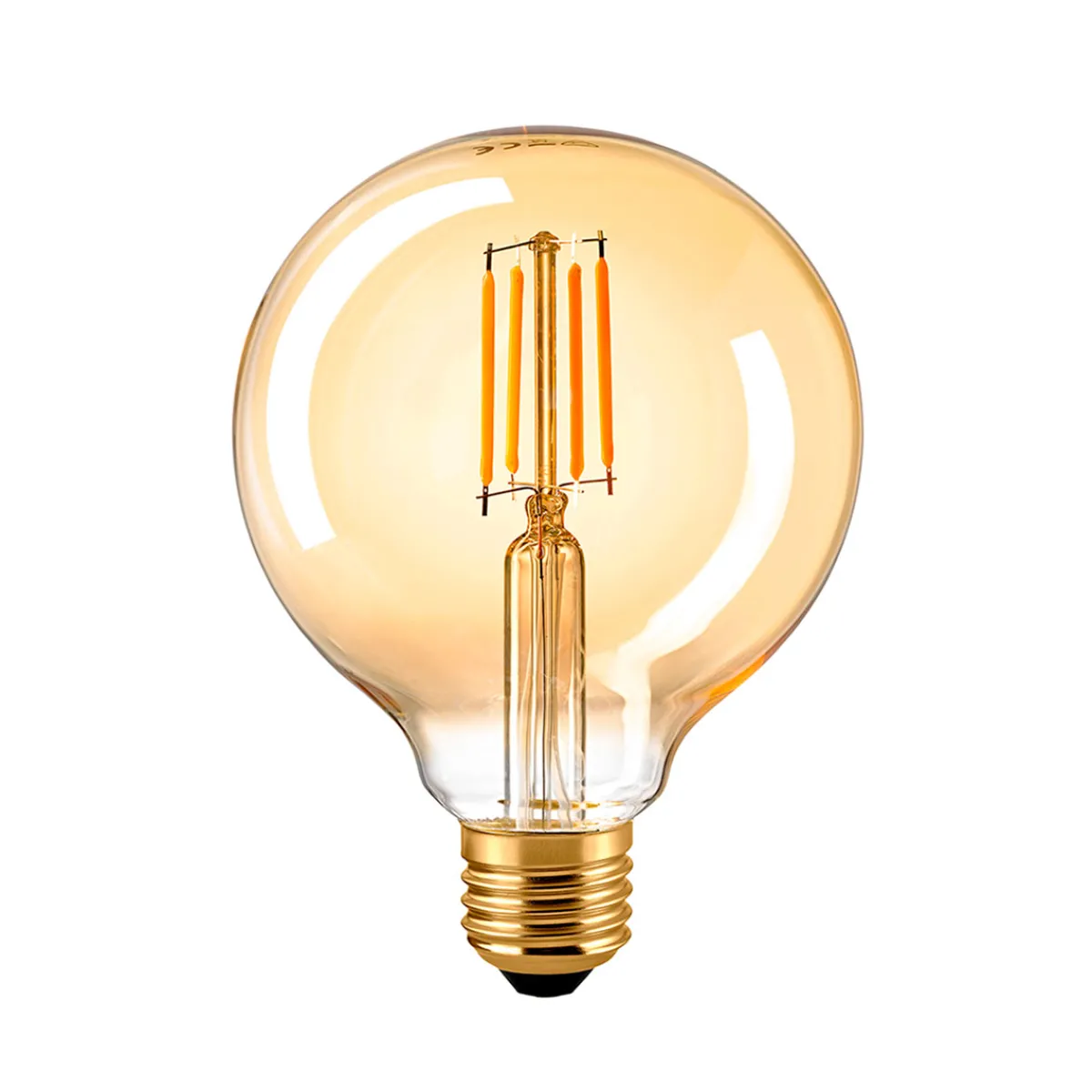 Discount LED Filament Globelampe E27 Gold, 4,5 W, 2500 K, dimmbar E27|Dekorative Leuchtmittel