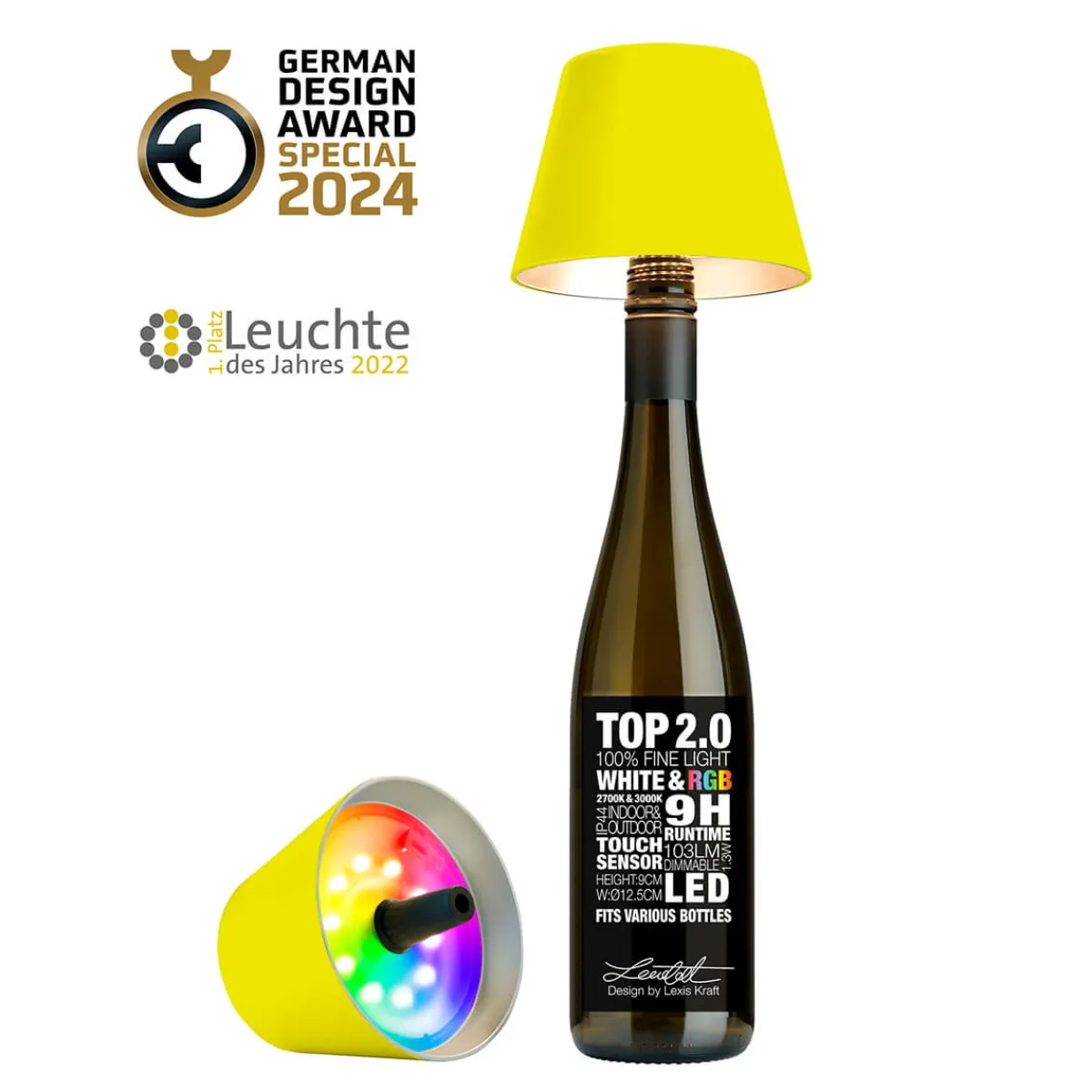 Hot Top 2.0 RGB LED Akkuleuchte & Flaschenaufsatz Gadgets & Technik|Dekoration