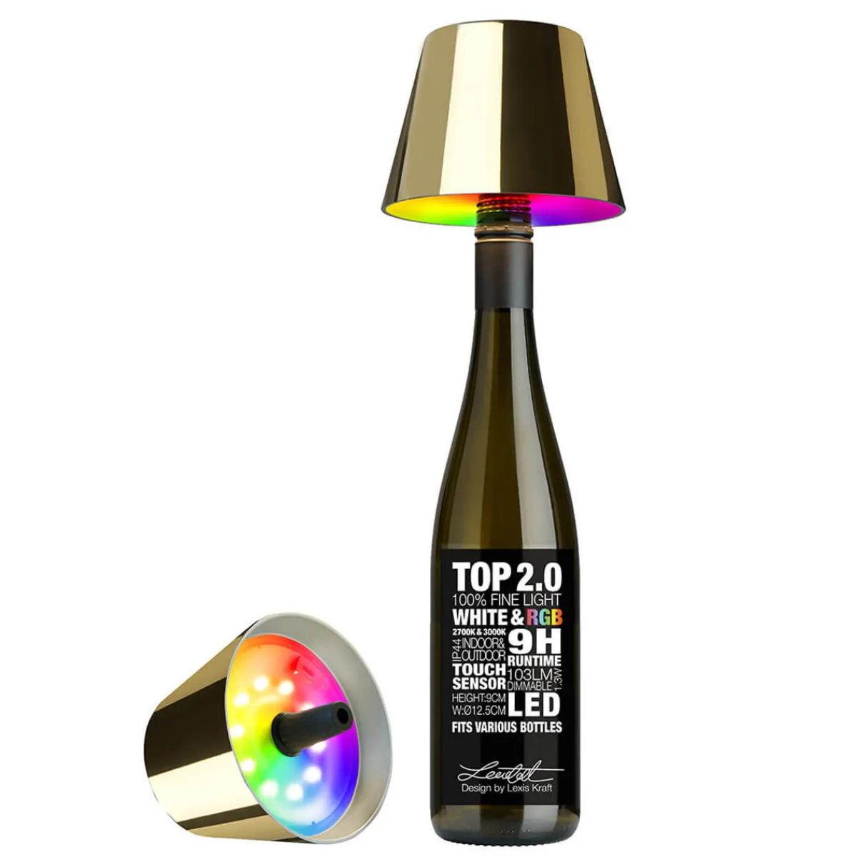 Hot Top 2.0 RGB LED Akkuleuchte & Flaschenaufsatz Gadgets & Technik|Dekoration