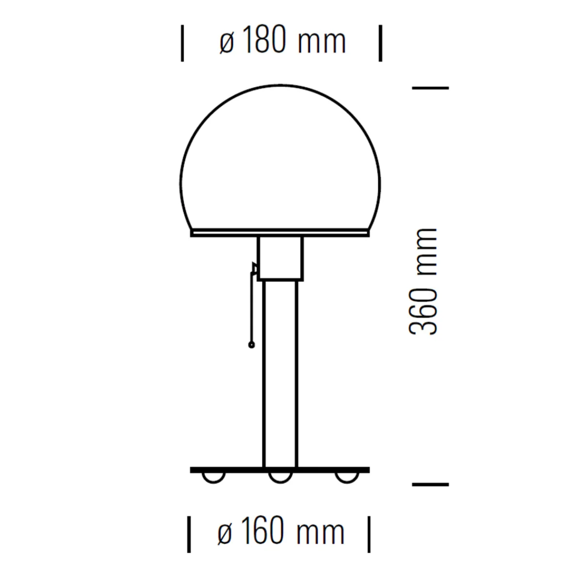Best Wagenfeld Tischleuchte WA 23 SW Tischleuchten|Schlafzimmer