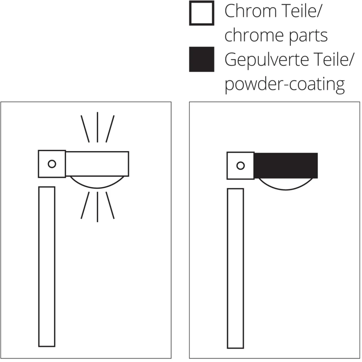 Clearance Puk Choice Mirror / Wall Wandleuchte, 45 cm Badezimmer|Wandleuchten