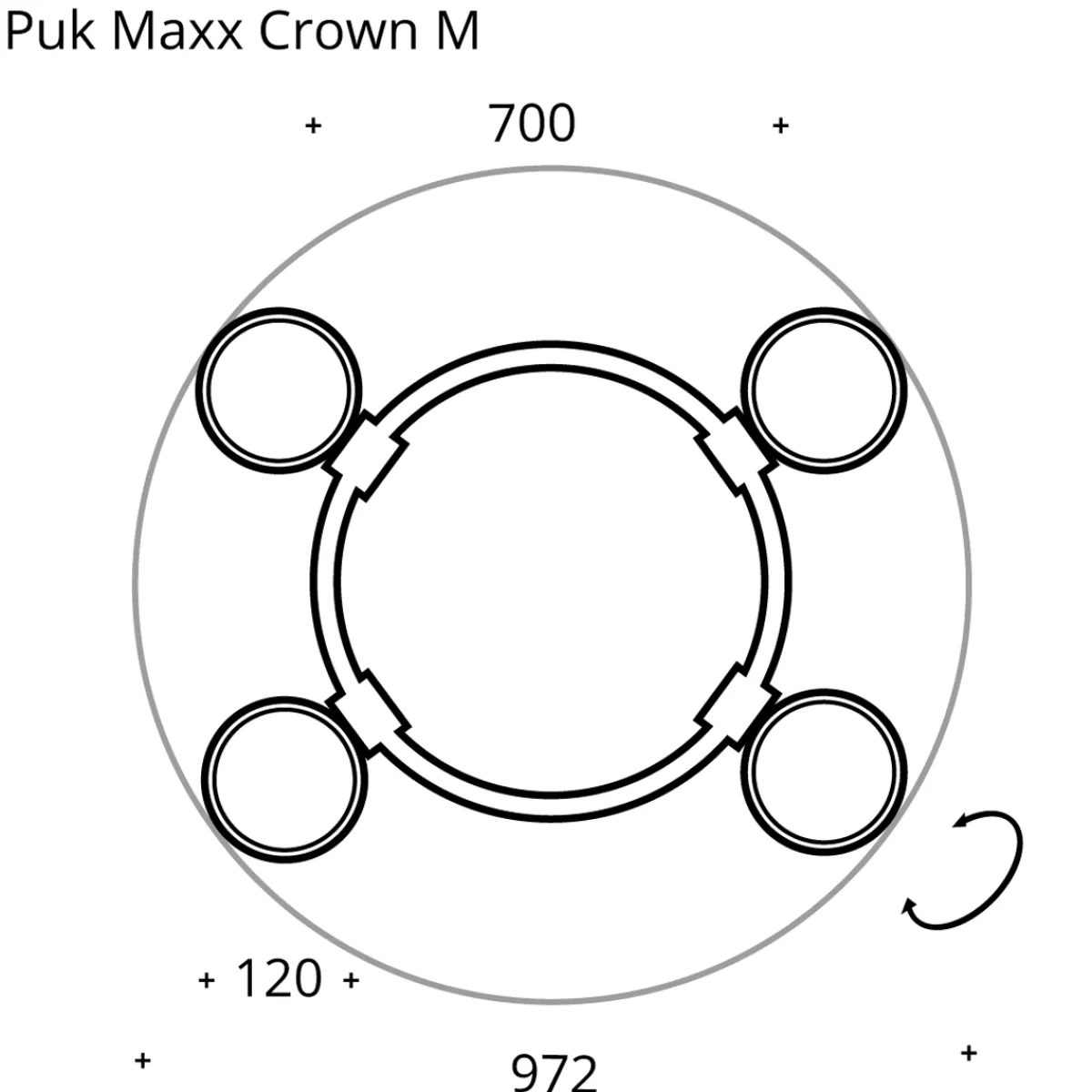 Sale Puk Maxx Crown LED M Pendelleuchte, Gehäuse, Abverkaufsware Pendelleuchten