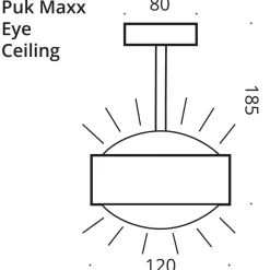 Discount Puk Maxx Eye Ceiling LED Deckenleuchte, Gehäuse Wohnzimmer|Flur