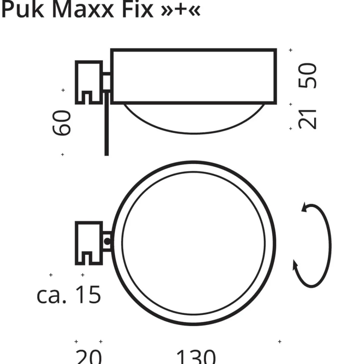 Outlet Puk Maxx Fix + Klemmleuchte, Gehäuse Schlafzimmer|Flur