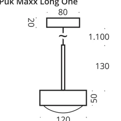 Outlet Puk Maxx Long One Pendelleuchte, Gehäuse Pendelleuchten