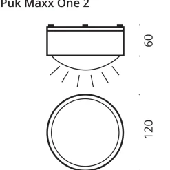 Discount Puk Maxx One 2 LED Deckenleuchte, Gehäuse Wohnzimmer|Flur