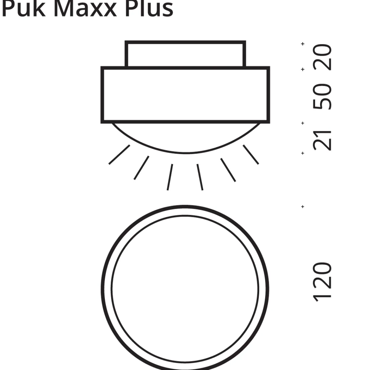 Puk Maxx Plus LED Deckenleuchte, Gehäuse Flur|Wohnzimmer