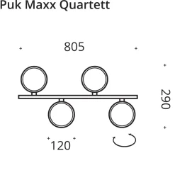 Discount Puk Maxx Quartett LED Pendelleuchte, Gehäuse Pendelleuchten