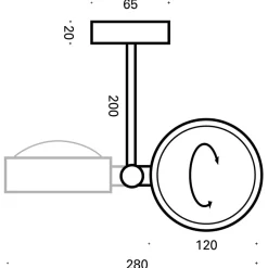 Clearance Puk Maxx Side Single Ceiling LED Deckenleuchte, 20 cm, Gehäuse Deckenleuchten|Flur