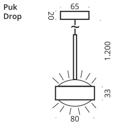 Clearance Puk Mini Drop Solo Pendelleuchte, Gehäuse Pendelleuchten