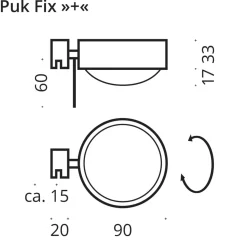New Puk Mini Fix + LED Klemmleuchte, Gehäuse, 1. Generation Klemmleuchten|Wandleuchten