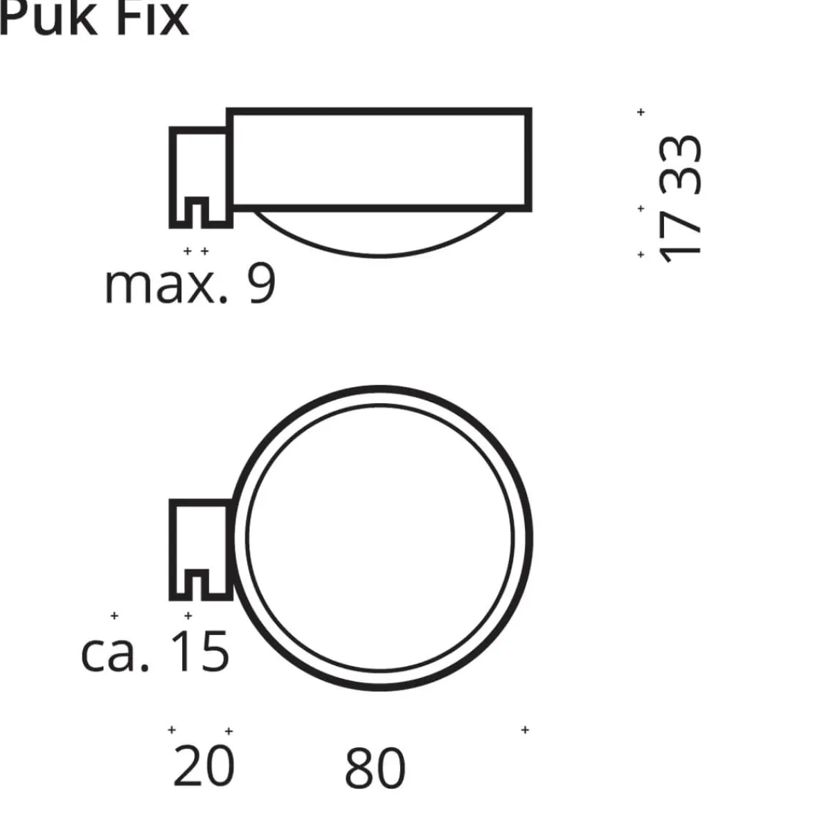 Puk Mini Fix Klemmleuchte, Gehäuse Schlafzimmer|Flur