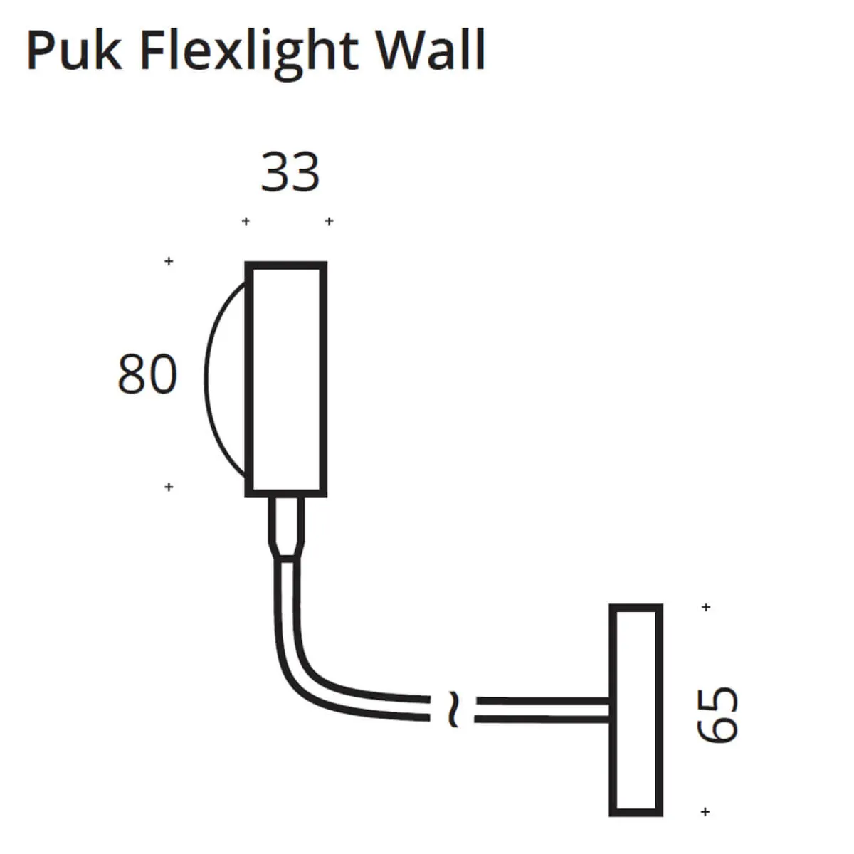 Puk Mini Flexlight Wall Wandleuchte, Gehäuse Wohnzimmer|Schlafzimmer