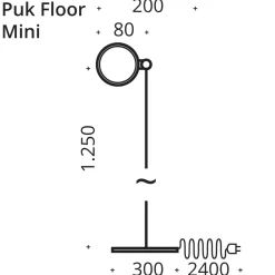 Hot Puk Mini Floor Mini Single LED Stehleuchte, Gehäuse Stehleuchten|Leseleuchten