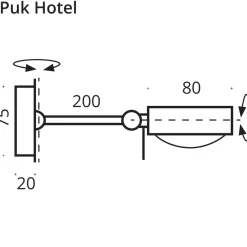 Best Puk Mini Hotel Wandleuchte, 20 cm, Gehäuse, Auslaufmodell Wandleuchten|Schlafzimmer