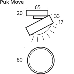 New Puk Mini Move LED Deckenleuchte, Gehäuse, B-Ware Deckenleuchten|Flur