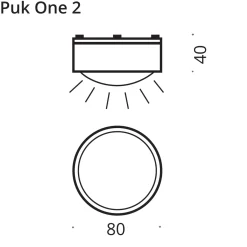 Hot Puk Mini One 2 Deckenleuchte, Gehäuse, Auslaufmodell Deckenleuchten|Flur