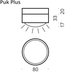 Sale Puk Mini Plus LED Deckenleuchte, Gehäuse, Auslaufmodell Deckenleuchten|Flur