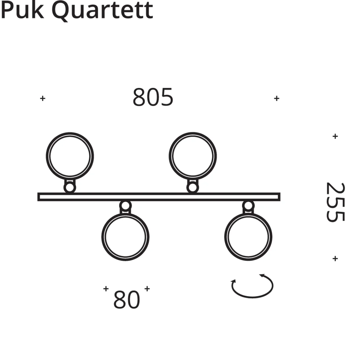 Puk Quartett LED Pendelleuchte, Gehäuse Pendelleuchten|Küche