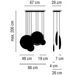 Outlet Cosmos 2516 Pendelleuchte Essbereiche|Pendelleuchten
