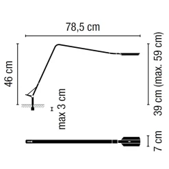Hot Flex LED Tischleuchte mit Einbauadapter, Rückläufer Tischleuchten