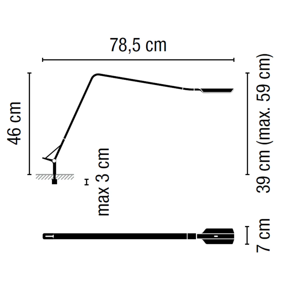 Hot Flex LED Tischleuchte mit Einbauadapter, Rückläufer Tischleuchten