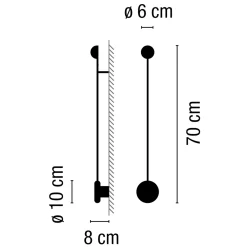 Outlet Pin 1692 LED Wandleuchte Wandleuchten|Flur