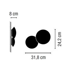 Online Puck Wandleuchte, 2-flg. Wandleuchten|Flur