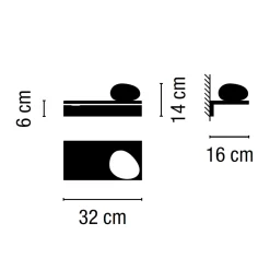 Outlet Suite 6041 Wandleuchte, mit Glasdiffusor Wandleuchten|Flur