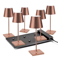 Outlet 6er Set Poldina Mini Pro LED Akkuleuchte inkl. Multi-Kontaktladestation Hotellerie|Gastronomie