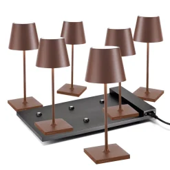 Outlet 6er Set Poldina Mini Pro LED Akkuleuchte inkl. Multi-Kontaktladestation Hotellerie|Gastronomie
