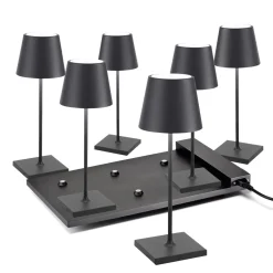 Outlet 6er Set Poldina Mini Pro LED Akkuleuchte inkl. Multi-Kontaktladestation Hotellerie|Gastronomie