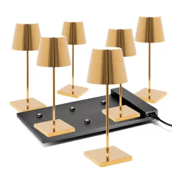 Outlet 6er Set Poldina Mini Pro LED Akkuleuchte inkl. Multi-Kontaktladestation Hotellerie|Gastronomie