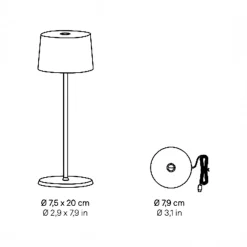 New Olivia Micro Pro LED Akkuleuchte Terrassen|Dekorative Leuchten